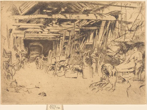 Wheelwright by James McNeill Whistler, print, 1879-1880