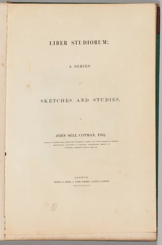 Liber Studiorum: Title Page by John Sell Cotman, book, 1838