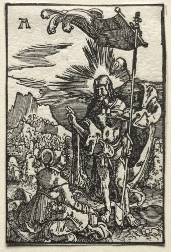 The Fall and Redemption of Man: Christ Appearing to St. Mary Magdalen by Albrecht Altdorfer, print, 1510-1520