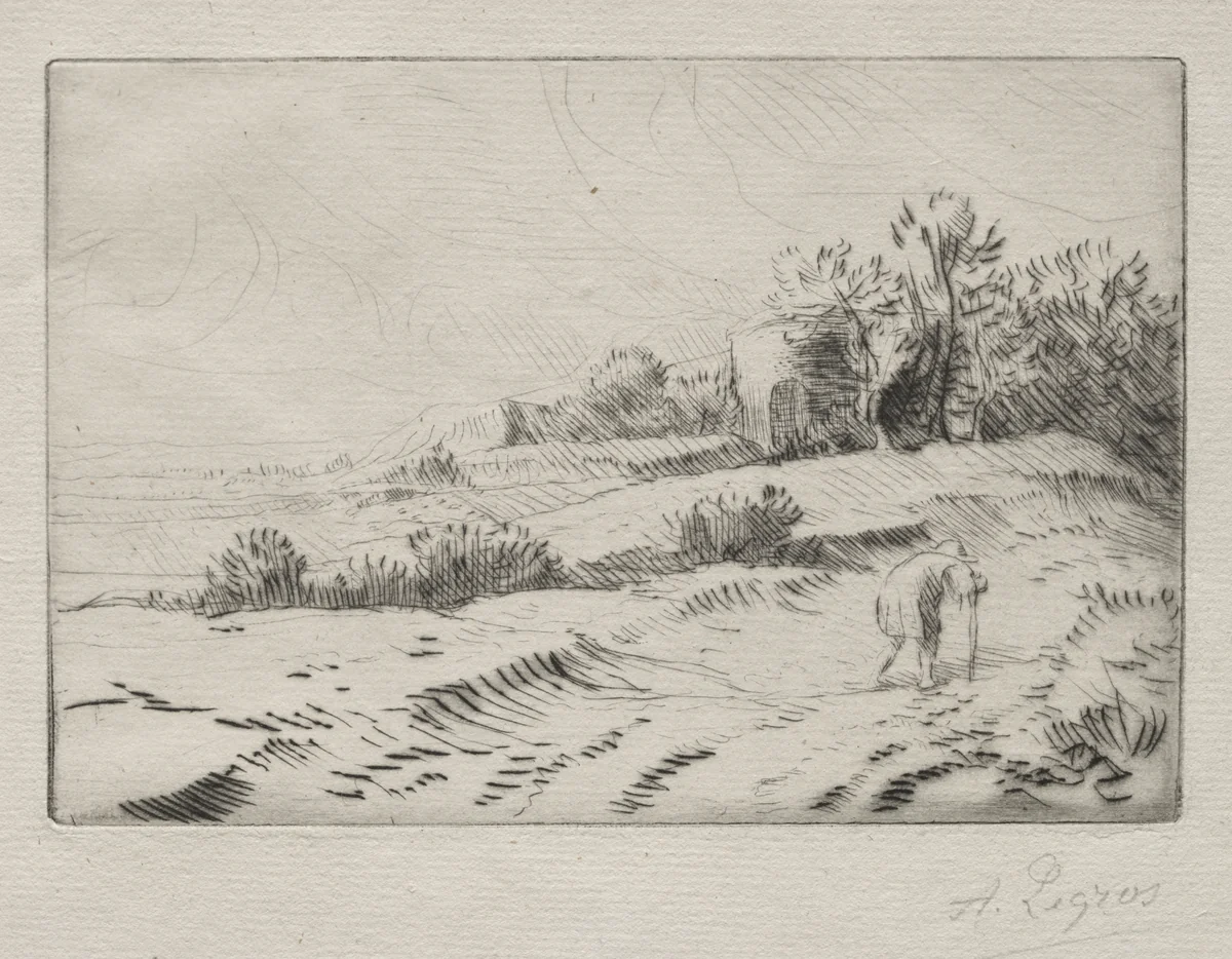 The Tower by Alphonse Legros, print, 1857-1911