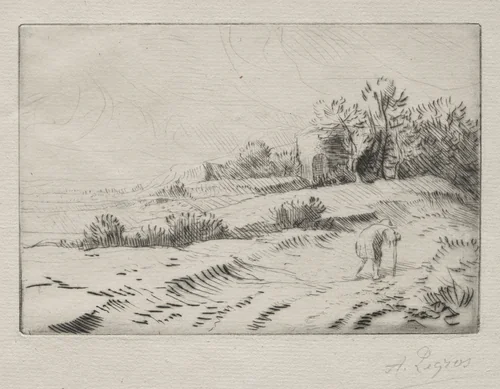 The Tower by Alphonse Legros, print, 1857-1911