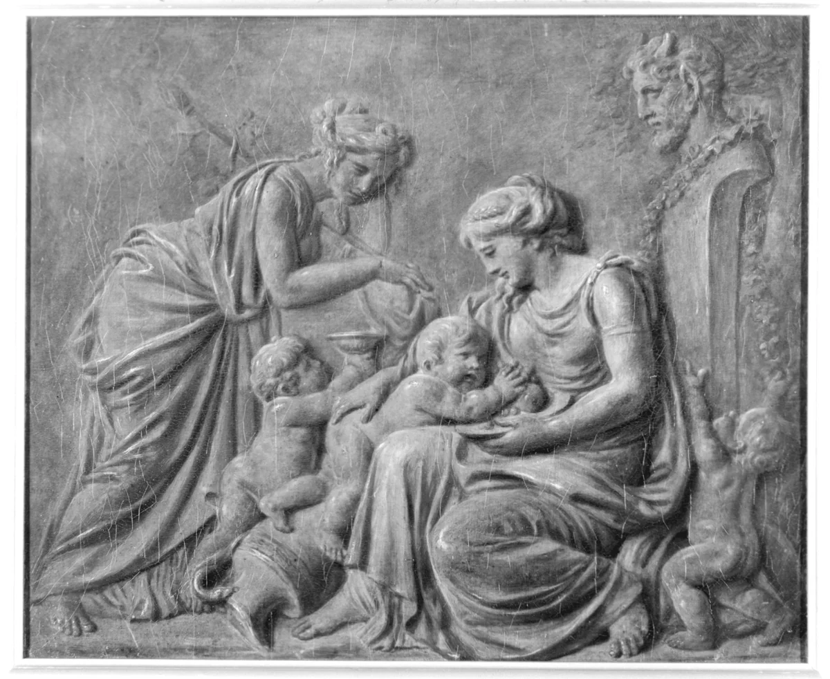 Mother and Children by Piat Joseph Sauvage, painting, 1770-1790