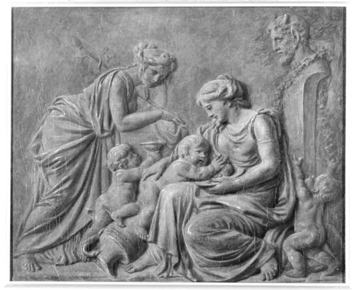Mother and Children by Piat Joseph Sauvage, painting, 1770-1790