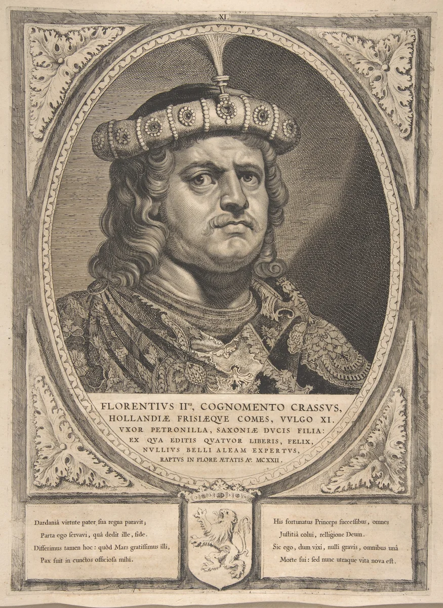 Floris II from the series Counts and Countesses of Holland, Zeeland, and West-Frisia by Pieter Soutman, print, 1650