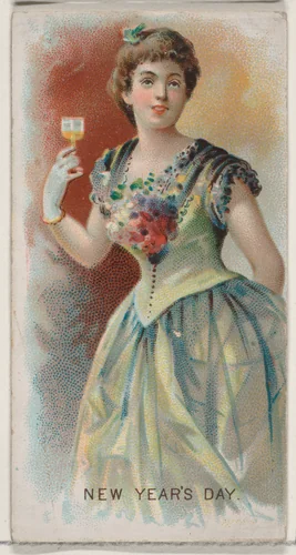 New Year's Day, United States, from the Holidays series (N80) for Duke brand cigarettes by W. Duke, Sons & Co., print, 1890