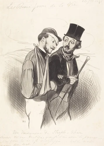 Un Vainqueur de Steeple-chase by Honoré Daumier, print, 1845