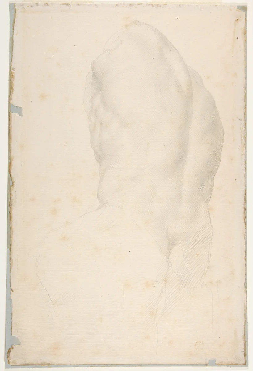 Torso of the Belvedere by Alphonse Legros, drawing, 1837-1911