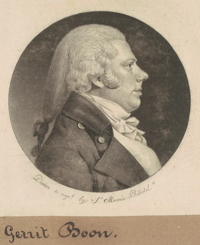 Gerrit Boon by Charles B. J. Févret de Saint-Mémin, print, 1801