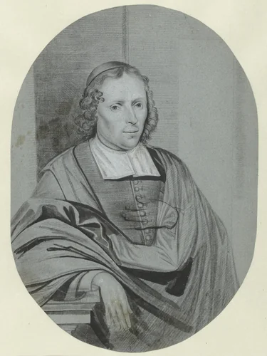 Portret van een man, ten halven lijve by anonymous, drawing, 1600-1699