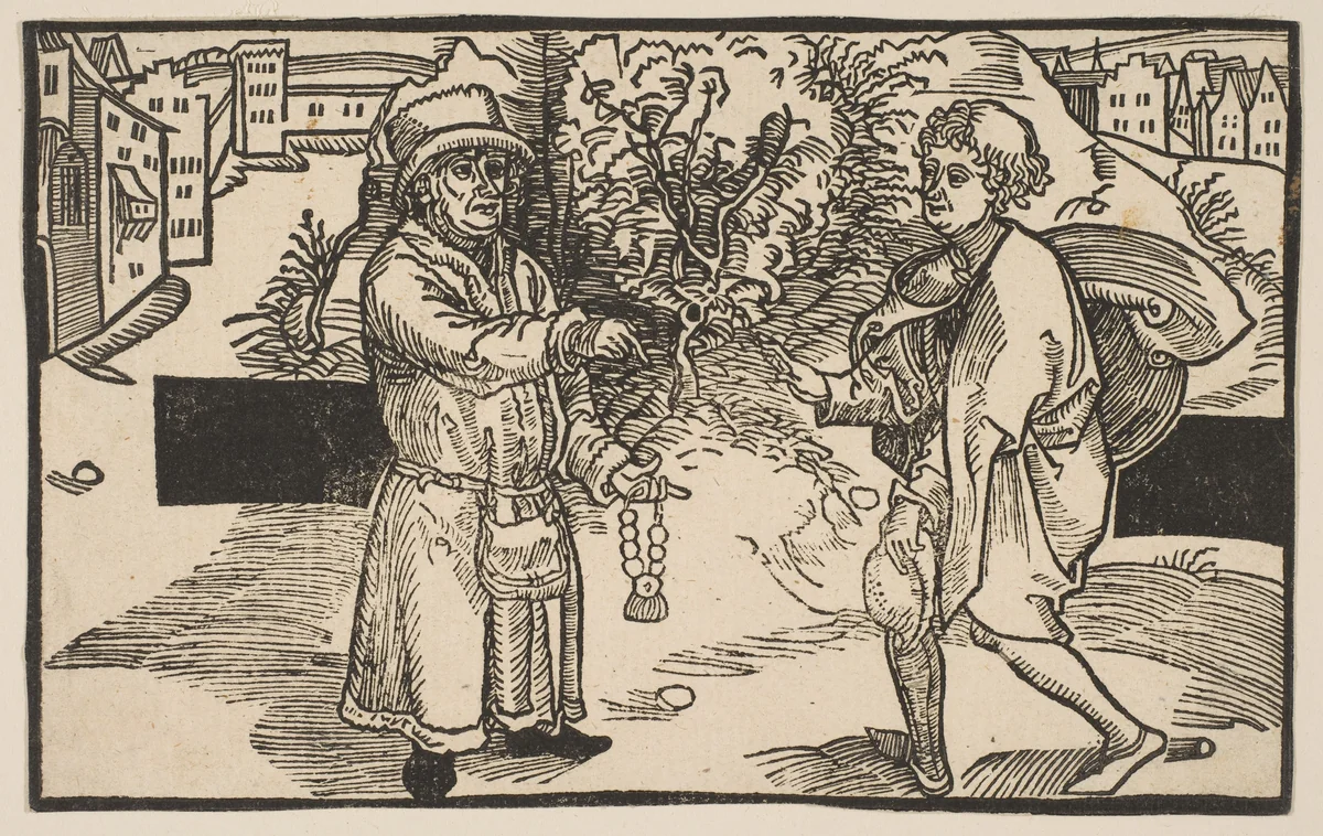 Eunuches, from "The Comedie of Terence", 19th century reprint by Albrecht Dürer, print, 1485-1528