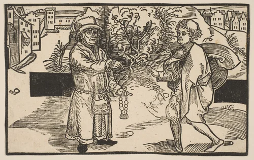 Eunuches, from "The Comedie of Terence", 19th century reprint by Albrecht Dürer, print, 1485-1528