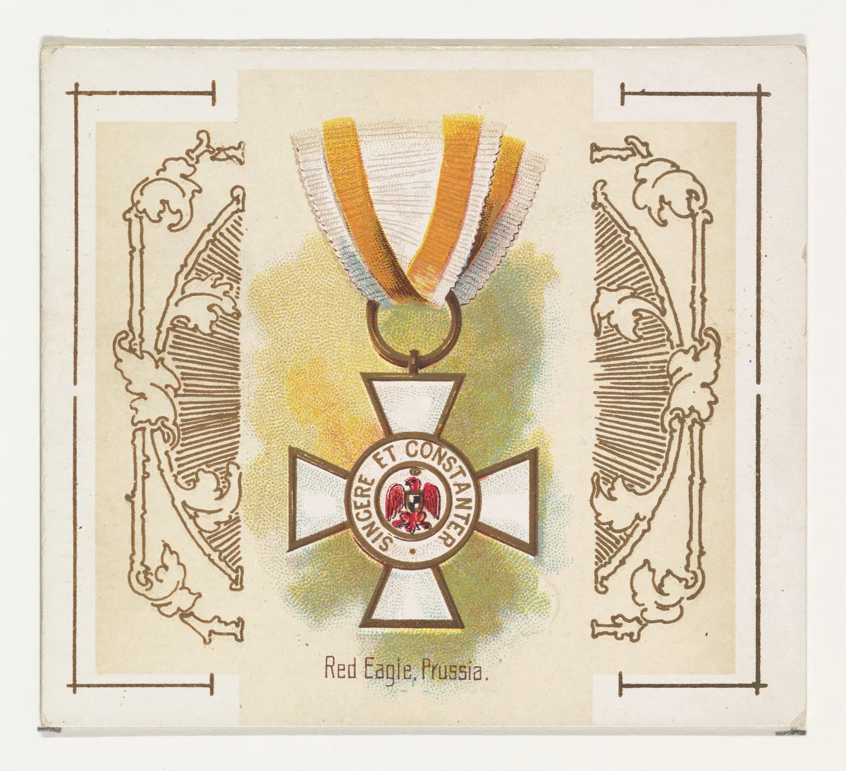 Red Eagle, Prussia, from the World's Decorations series (N44) for Allen & Ginter Cigarettes by Allen & Ginter, print, 1890