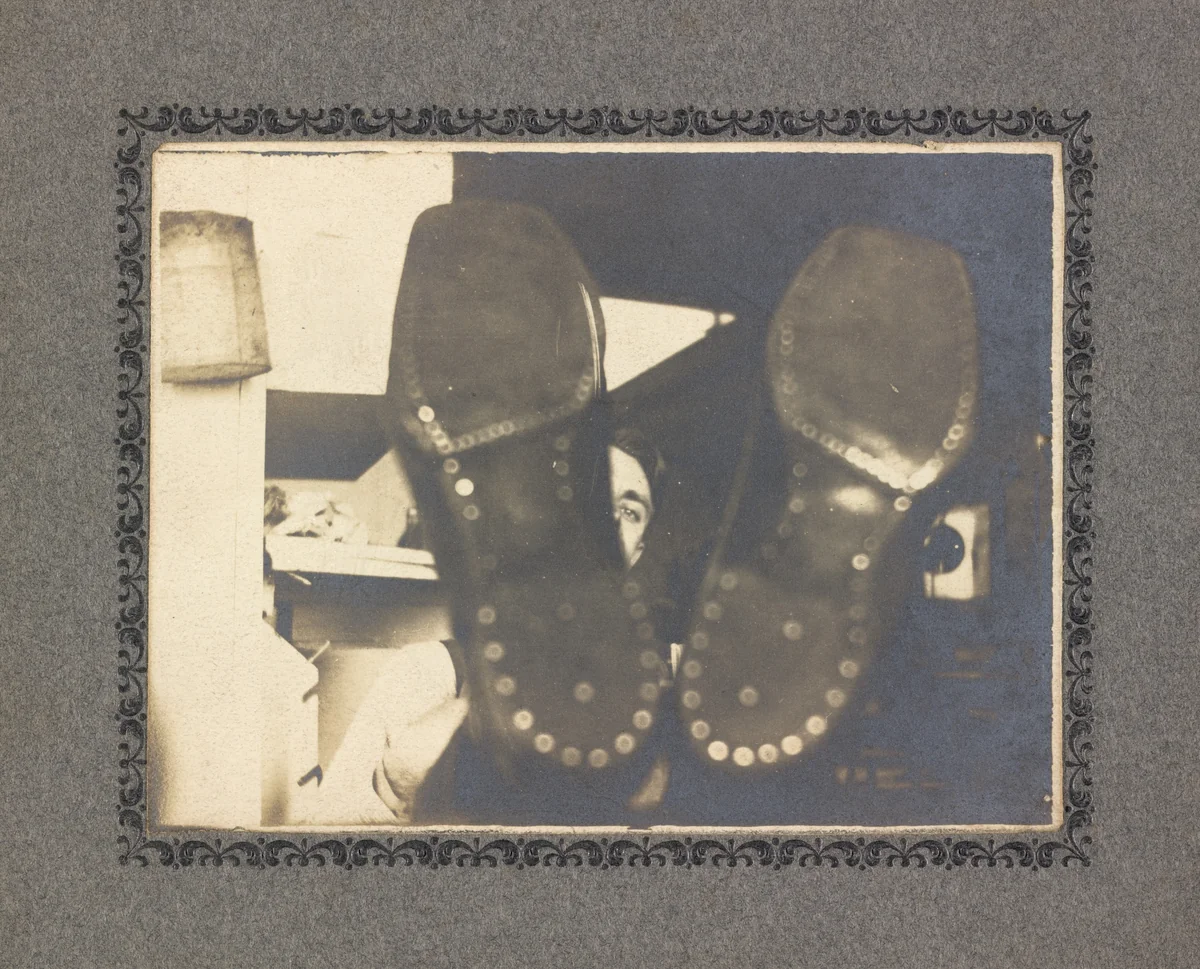 Untitled (Play on perspective with feet in foreground) by American 20th Century, photograph, 1890-1919