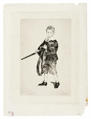 The Boy with a Sword, Turned to the Left III by Édouard Manet, print, 1862