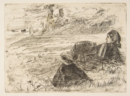 Nursemaid and Child by James McNeill Whistler, print, 1859