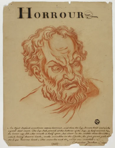 Horrour (sic) by Charles Le Brun, drawing, 1698-1799