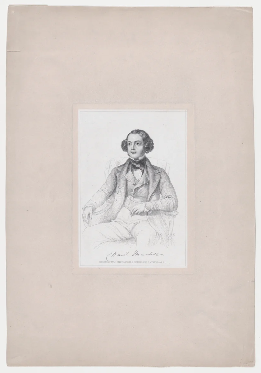 Daniel Maclise by John Talfourd Smyth, print, 1847