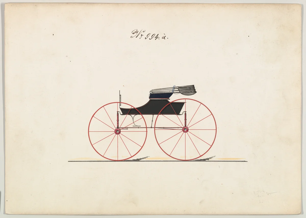 Design for Wagon, no. 994a by Brewster & Co., drawing, 1865-1875