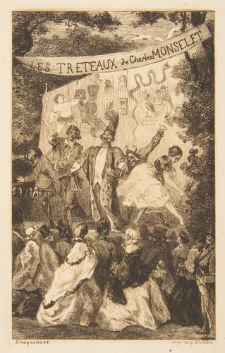 Frontispiece for "Les Tréteaux de Monselet" by Félix Bracquemond, print, 1859