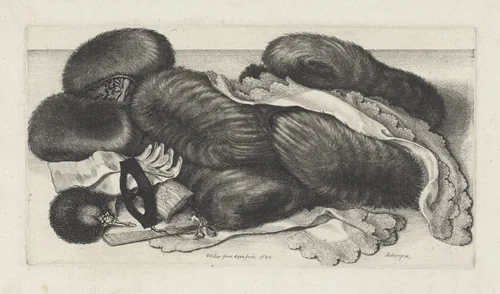 Still Life with Accessories by Wenceslaus Hollar, print, 1647