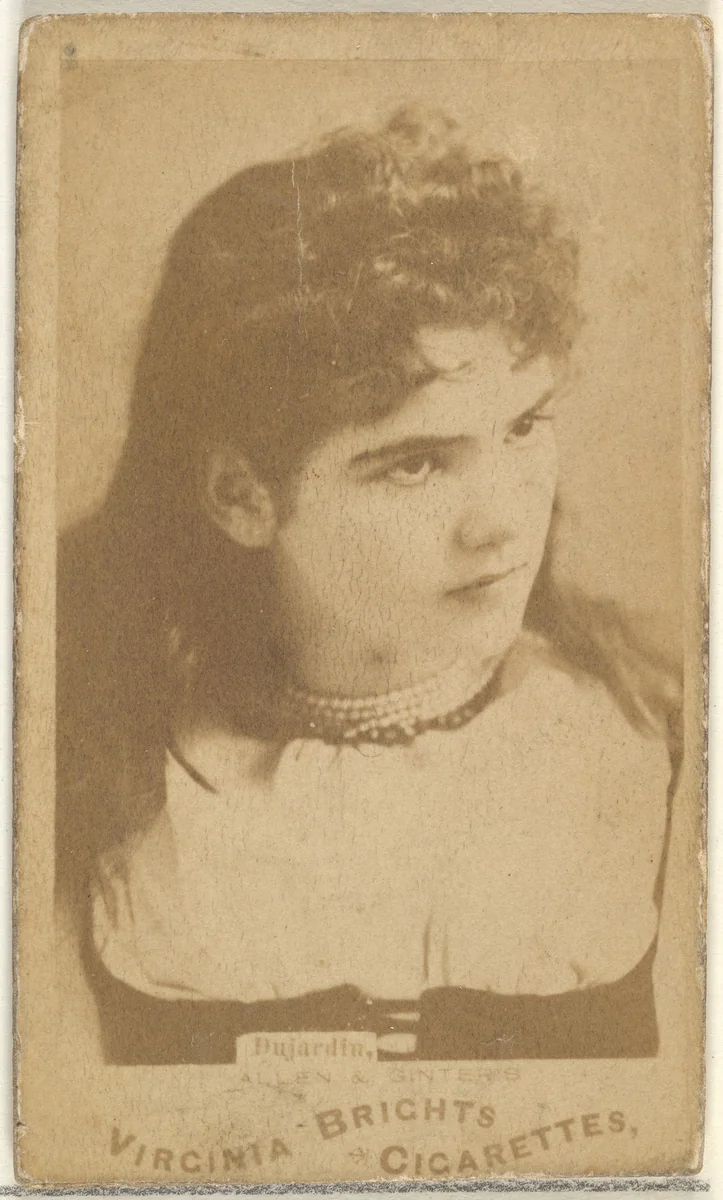 Bujardia, from the Actors and Actresses series (N45, Type 1) for Virginia Brights Cigarettes by Allen & Ginter, photograph, 1885-1891