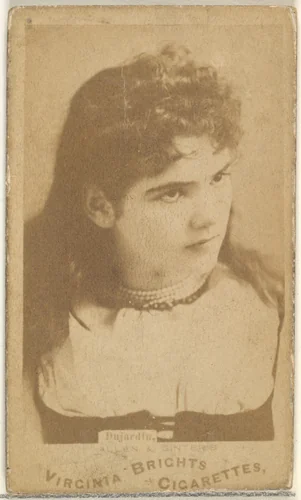 Bujardia, from the Actors and Actresses series (N45, Type 1) for Virginia Brights Cigarettes by Allen & Ginter, photograph, 1885-1891
