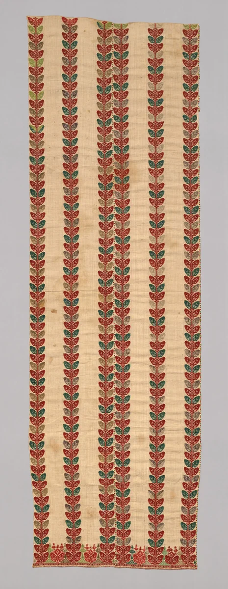 Panel (Half of a Bed Curtain) by Greece, Dodecanese Islands, Patmos, textile, 1700-1900