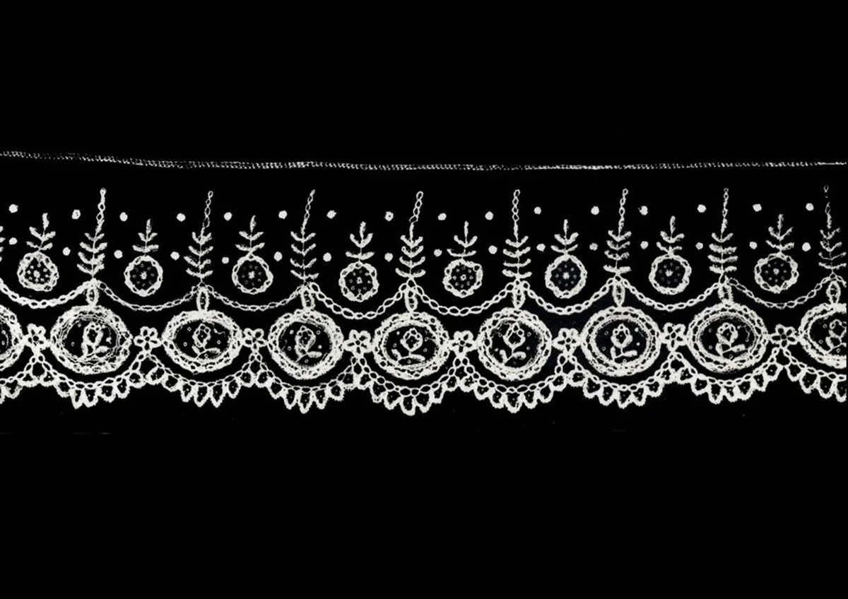 Border by Belgium, Brussels, textile, 1850-1875