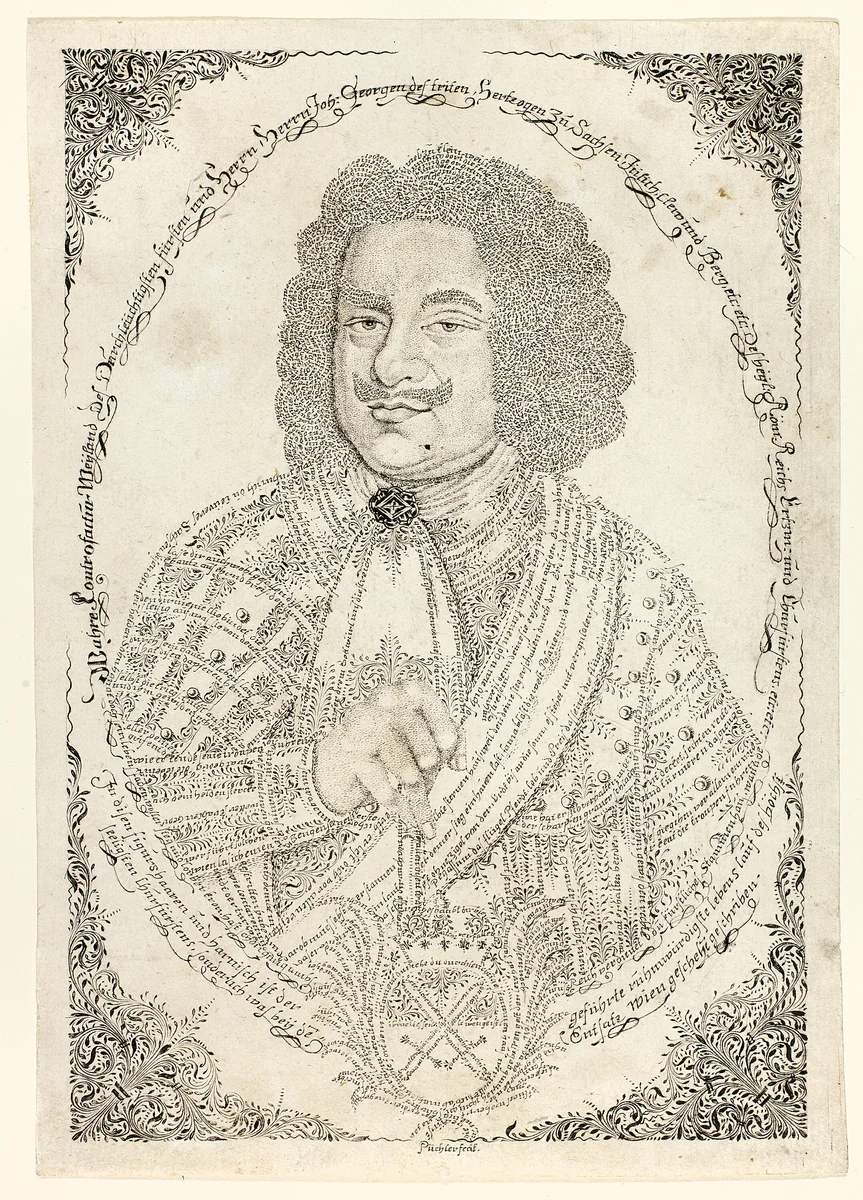 Johann Georg III, Elector of Saxony by Johann Michael Püchler, print, 1679-1709