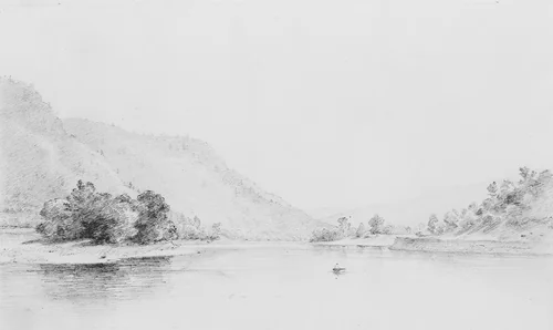 Nanticoke, Pennsylvania (The Susquehanna at Nanticoke) by Thomas Addison Richards, artwork, 1852