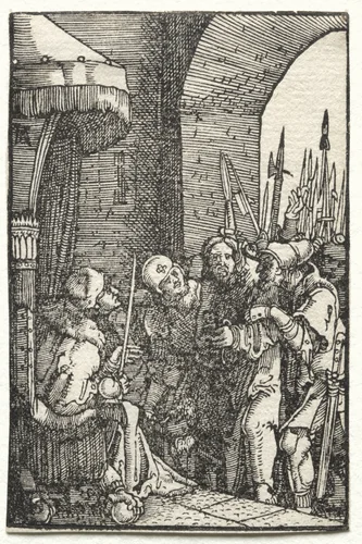 The Fall and Redemption of Man: Christ before Pilate by Albrecht Altdorfer, print, 1510-1520