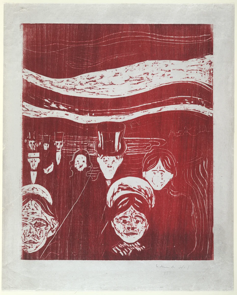 Angst by Edvard Munch, print, 1896