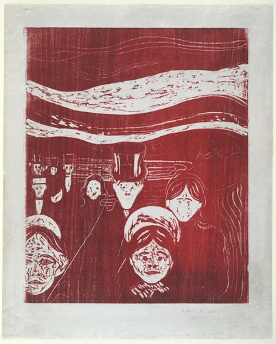 Angst by Edvard Munch, print, 1896