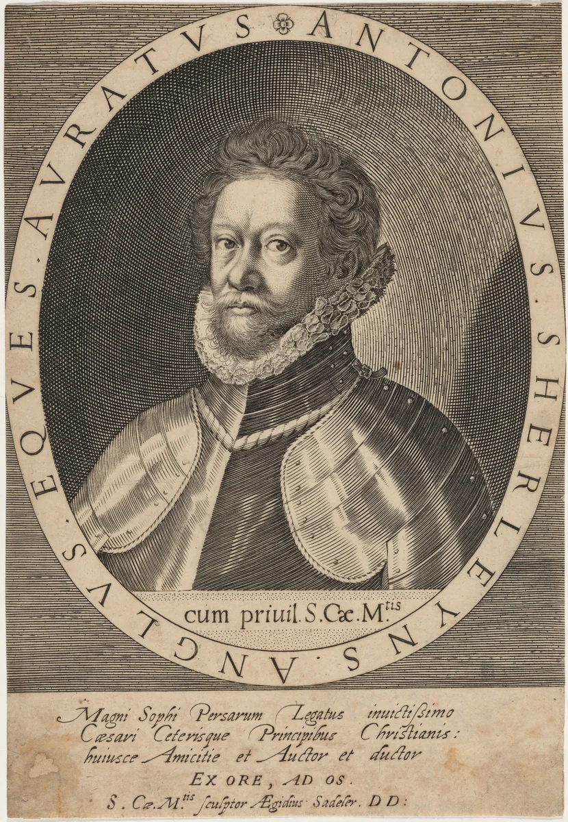 Sir Anthony Shirley by Aegidius Sadeler II, print, 1570-1629
