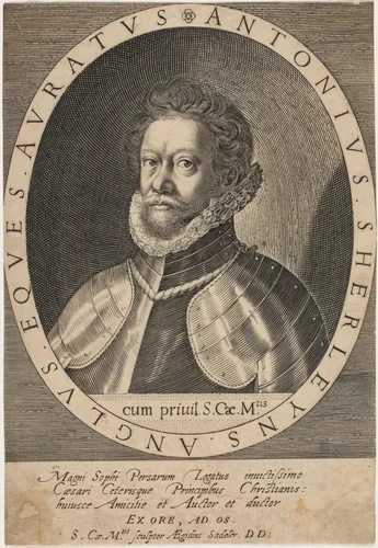 Sir Anthony Shirley by Aegidius Sadeler II, print, 1570-1629