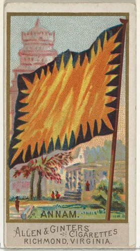 Annam, from Flags of All Nations, Series 2 (N10) for Allen & Ginter Cigarettes Brands by Allen & Ginter, print, 1890