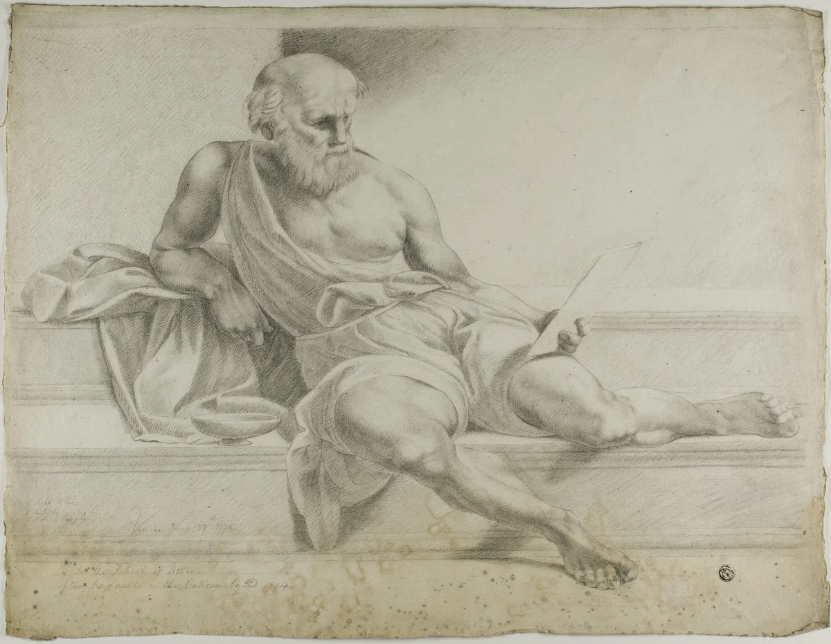 Diogenes by Raffaello Sanzio, drawing, 1774