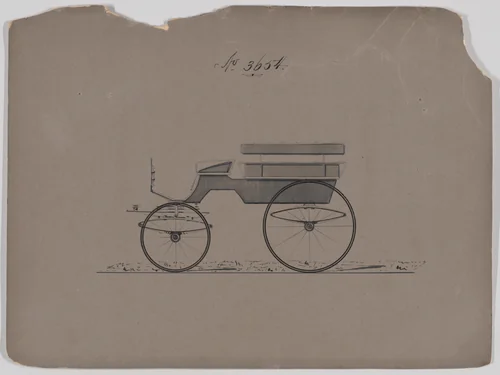 Design for Omnibus or Wagonette, no. 3654 by Brewster & Co., drawing, 1881