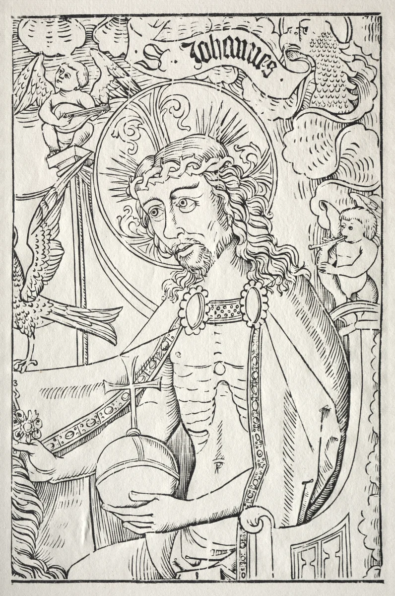 Christus im Halbfigur by Unknown, print, 1475-1485