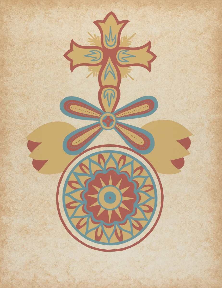 Santa Barbara Mission Doorway Design from the portfolio "Decorative Art of Spanish California" by American 20th Century, index of american design, 1935-1942