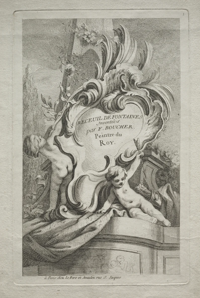 No. 1: Title Page by Gabriel Huquier, print, 1731-1741