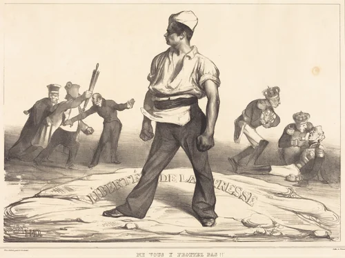 Ne vous y frottez pas!! (Don't You Meddle with It!!) by Honoré Daumier, print, 1834