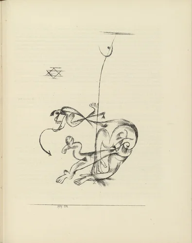 The Nightmare (Der schreckliche Traum) (plate, page 185) from the periodical Münchner Blätter für Dichtung und Graphik, vol. 1, no. 11/12 (December 1919) by Paul Klee, periodical, 1919