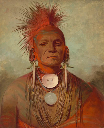 See-non-ty-a, an Iowa Medicine Man by George Catlin, painting, 1844-1845