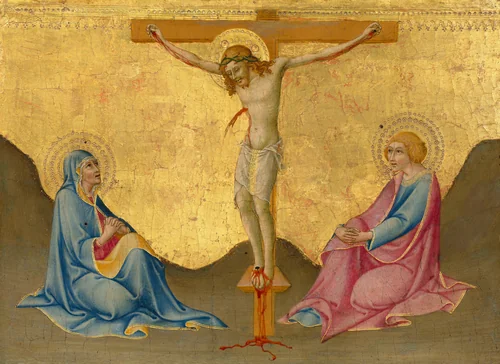The Crucifixion by Sano di Pietro, painting, 1445-1450