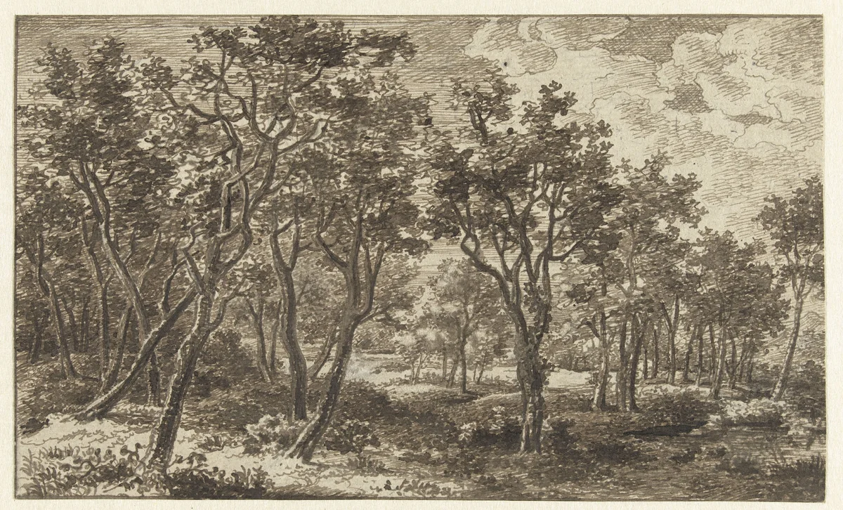 Boslandschap in het landgoed Zon, nabij Eindhoven by Ernst Willem Jan Bagelaar, drawing, 1821