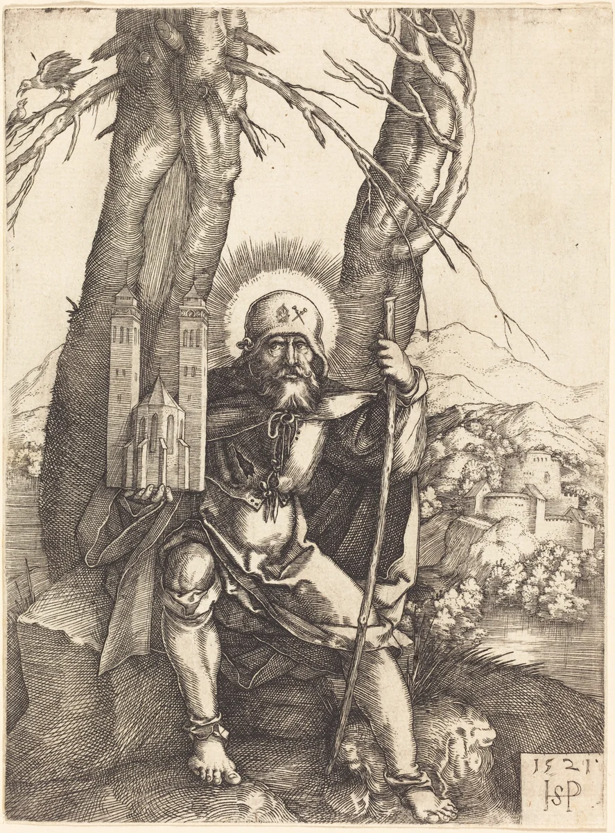 Saint Sebald by Sebald Beham, print, 1521