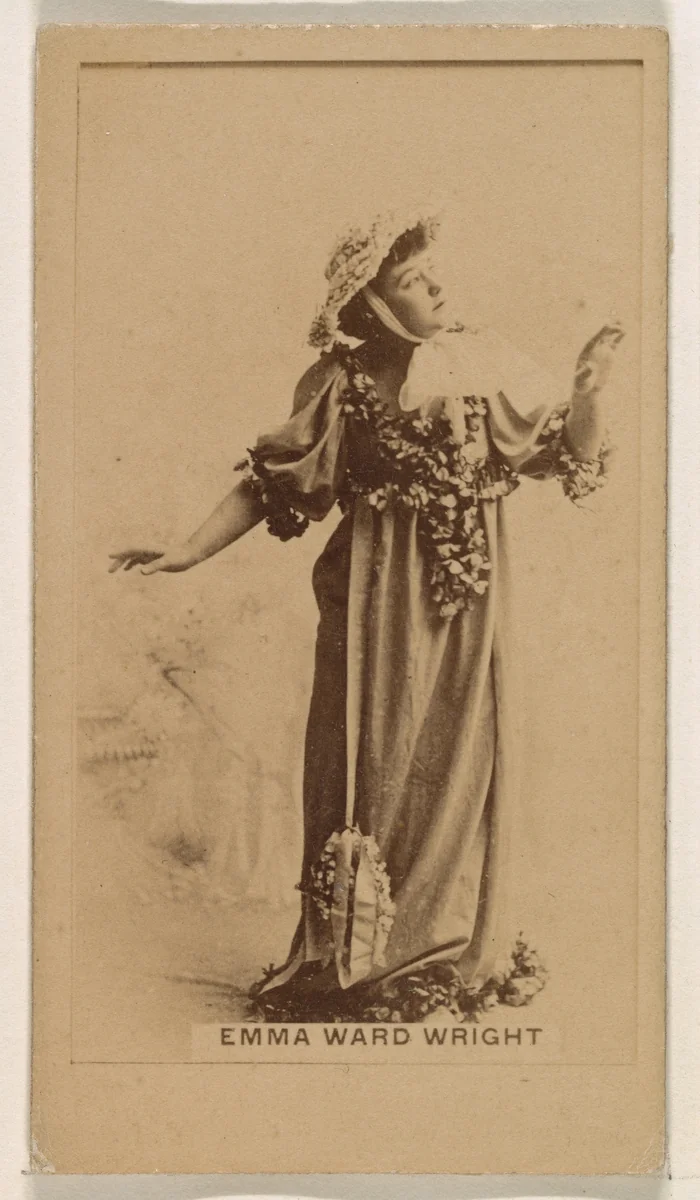 Emma Ward Wright, from the Actresses series (N245) issued by Kinney Brothers to promote Sweet Caporal Cigarettes by Kinney Brothers Tobacco Company, photograph, 1890