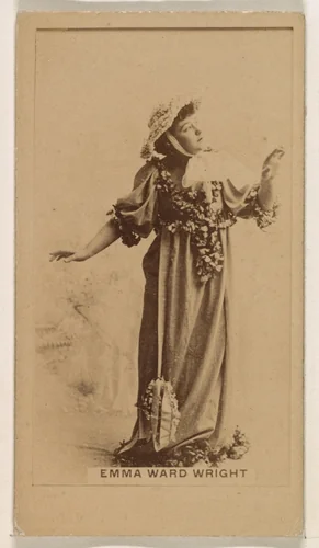 Emma Ward Wright, from the Actresses series (N245) issued by Kinney Brothers to promote Sweet Caporal Cigarettes by Kinney Brothers Tobacco Company, photograph, 1890