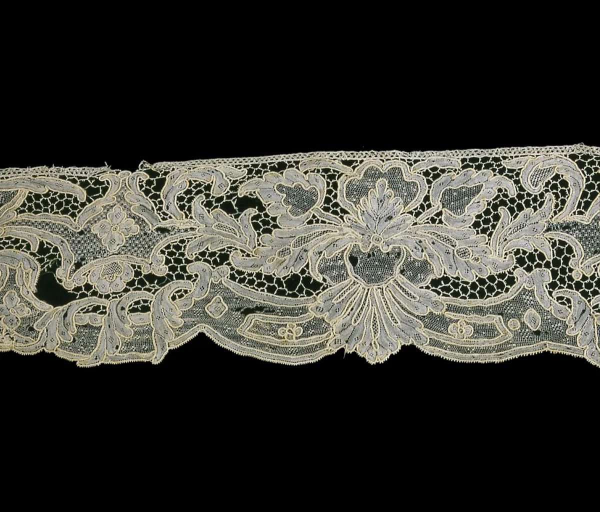 Fragment (Border) by France, textile, 1725-1750